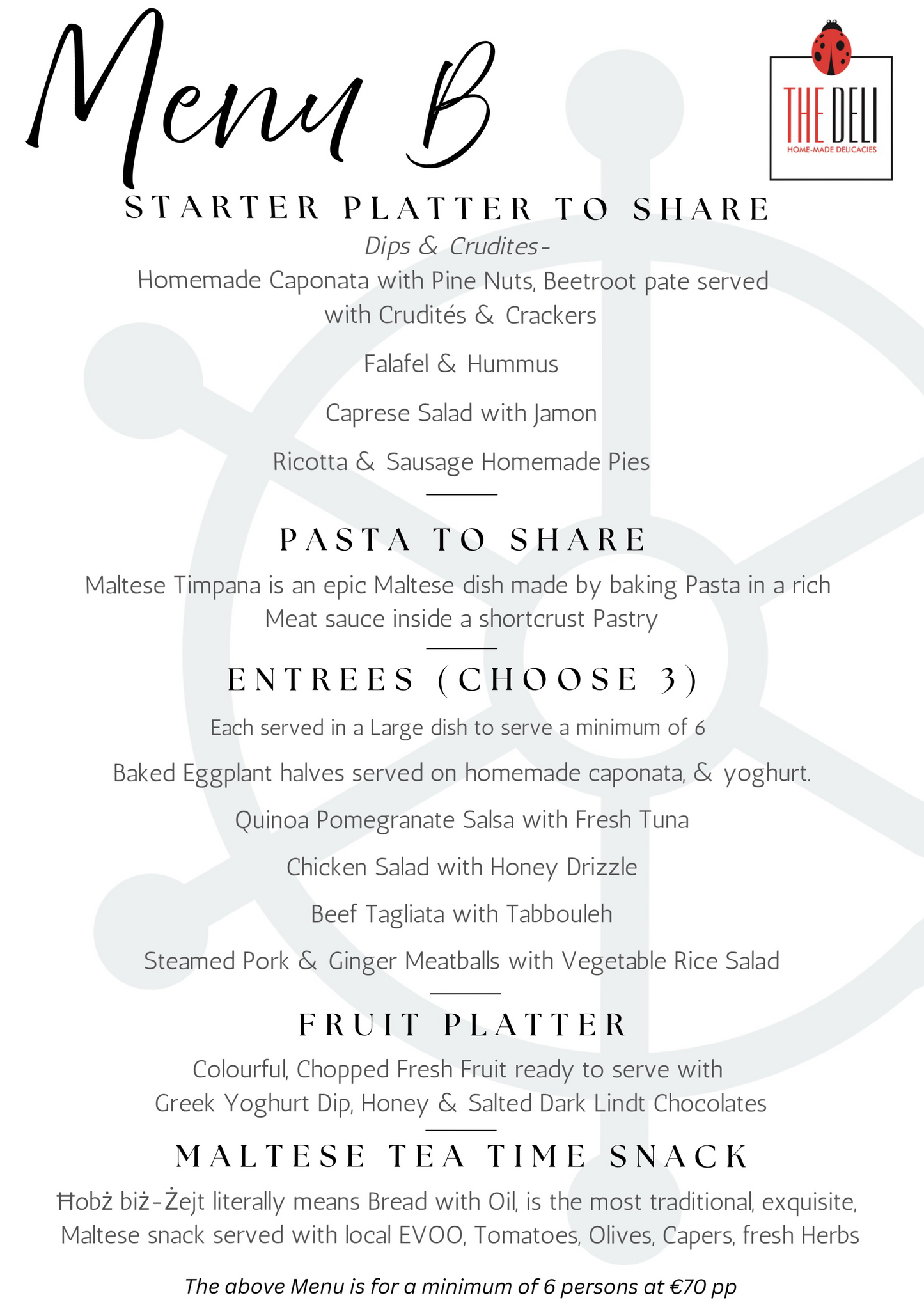 Boat Menu B