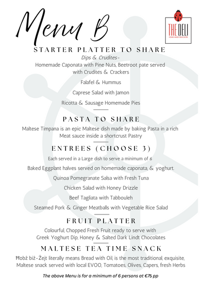 Boat Menu B