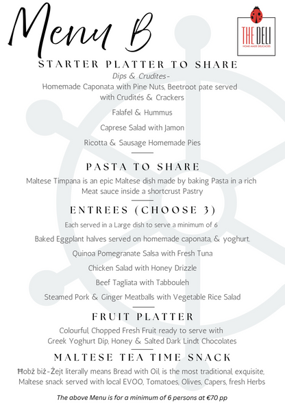 Boat Menu B